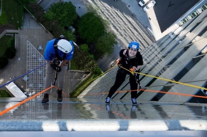 descente en rappel